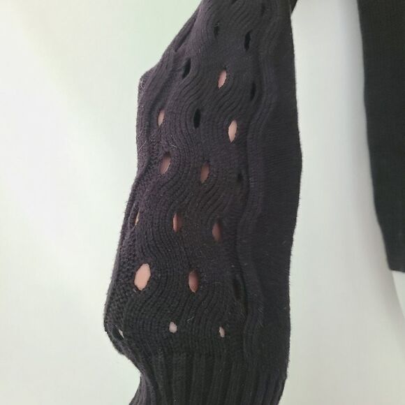 Tory Burch Black Basket Knit Sweater S - Picture 5 of 8